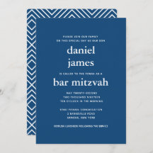 Navy Blue Modern Bar Mitzvah II