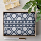 Navy Blue Modern Bone Inlay Decoupage Paper Tissuepapier (Geschenk)