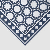 Navy Blue Modern Bone Inlay Decoupage Paper Tissuepapier (Detail)