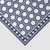 Navy Blue Modern Bone Inlay Decoupage Paper Tissuepapier (Detail)