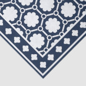 Navy Blue Modern Bone Inlay Decoupage Paper Tissuepapier (Detail)