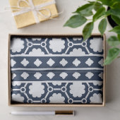Navy Blue Modern Bone Inlay Decoupage Paper Tissuepapier (Geschenk)