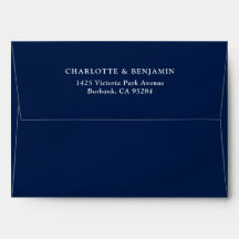 Navy Blue Modern Custom Wedding 5x7
