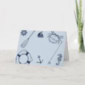 Navy Blue Modern Elegant Gevist Boy Baby shower Bedankkaart (Achterkant)
