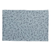 Navy Blue Modern Farmhouse Daisy Buds Pattern Kussensloop (Achterkant)