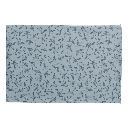 Navy Blue Modern Farmhouse Daisy Buds Pattern Kussensloop (Achterkant)