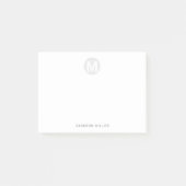 Navy blue modern, gepersonaliseerd monogram post-it® notes (Voorkant)