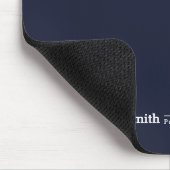 Navy blue modern gepersonaliseerde minimalistische muismat (Hoek)