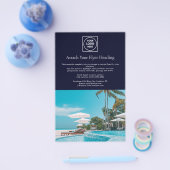 Navy Blue Modern Logo | Clean Business Branding Flyer (Enkel)