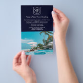 Navy Blue Modern Logo | Clean Business Branding Flyer (Hand)