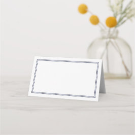 Navy Blue Modern minimalist Wedding Blank Plaatskaartje