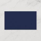 Navy Blue Modern Minimalist Wedding Enclosure Kaar Informatiekaartje (Achterkant)