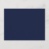 Navy Blue Modern Minimalist Wedding Informatiekaartje (Achterkant)