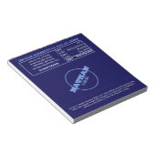 Navy Blue Modern Name Logo Favor Snoep Notitieblok (Schuin)