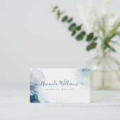 Navy Blue Modern Visitekaartje (Staand voorkant)