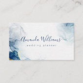 Navy Blue Modern Visitekaartje (Voorkant)