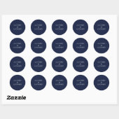 Navy Blue Modern Wedding Envelope zegels (Vel)