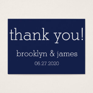 Navy Blue Modern Wedding Favor Labels Visitekaartj Visitekaartjes