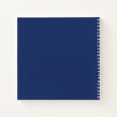 Navy Blue Modern Wedding Guest Book Notitieboek (Achterkant)