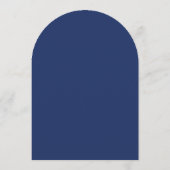 Navy Blue Modern Wedding Menu Kaart (Achterkant)