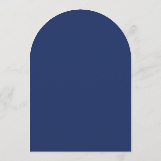 Navy Blue Modern Wedding Menu Kaart (Achterkant)