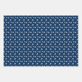 Navy Blue & Modern White Kerstboom Inpakpapier Vel (Voorkant 3)