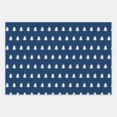 Navy Blue & Modern White Kerstboom Inpakpapier Vel (Voorkant 2)