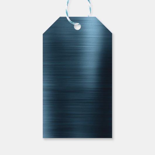 Navy Blue Moderne bruiloft Dank u Cadeaulabel (Achterkant)