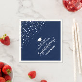 Navy Blue Moderne School Afsluitingsfeest Servet (Insitu)