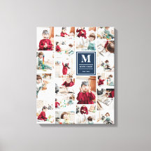 Navy Blue Monogram 19 Afbeeldingen Fotocollage