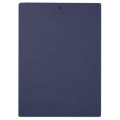 Navy Blue Monogram Gold Initiaal Faux Leather Klembord (Achterkant)