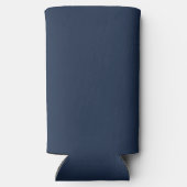 Navy Blue Monogram Huwelijk Seltzer Koelbox Blikjeskoeler (Achterkant)