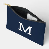 Navy Blue Monogram Initiaal Accessoire Zakzak Etui (Open)