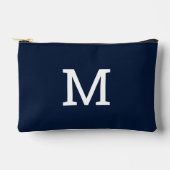 Navy Blue Monogram Initiaal Accessoire Zakzak Etui (Voorkant)