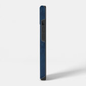 Navy Blue Monogram iPhone Hoesje (Linkerkant)