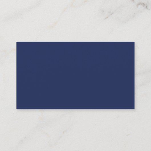 Navy Blue Monogram Minimalistische Social Media Ic Visitekaartje (Achterkant)