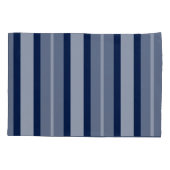 Navy Blue Monogram moderne lijnen hedendaags Kussensloop (Achterkant-Links)
