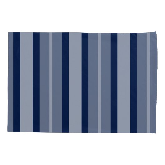 Navy Blue Monogram moderne lijnen hedendaags Kussensloop (Achterkant-Links)