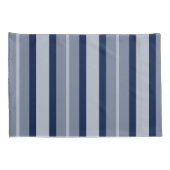 Navy Blue Monogram moderne lijnen hedendaags Kussensloop (Achterkant-Rechts)