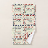 Navy Blue Monogram Naam Gifts for Kids Baseball Bad Handdoek (Handdoek)