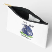 Navy Blue Monogram Naam Golf Etui (Open)