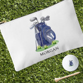 Navy Blue Monogram Naam Golf Etui