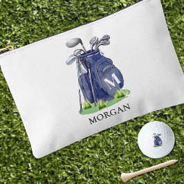 Navy Blue Monogram Naam Golf Etui