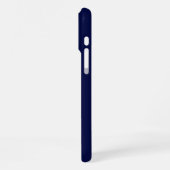 Navy Blue Monogram Naam initialen iPhone Hoesje (Linkerkant)