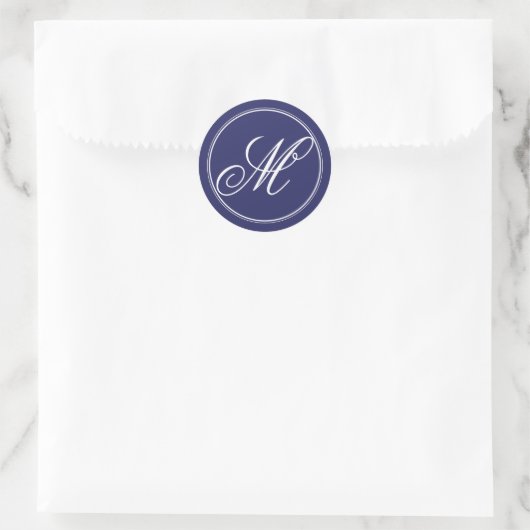 Navy Blue Monogram Stickers (Tas)