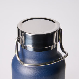 Navy Blue Monogram Waterfles