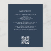 Navy Blue Monogram Wedding QR Code Uitnodiging (Achterkant)