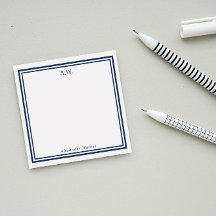 Navy Blue Monogrammed