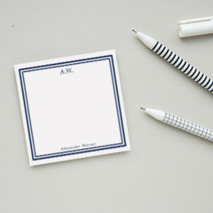 Navy Blue Monogrammed Post-it® Notes