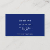 Navy Blue Monogrammed-visitekaartje Visitekaartje (Achterkant)